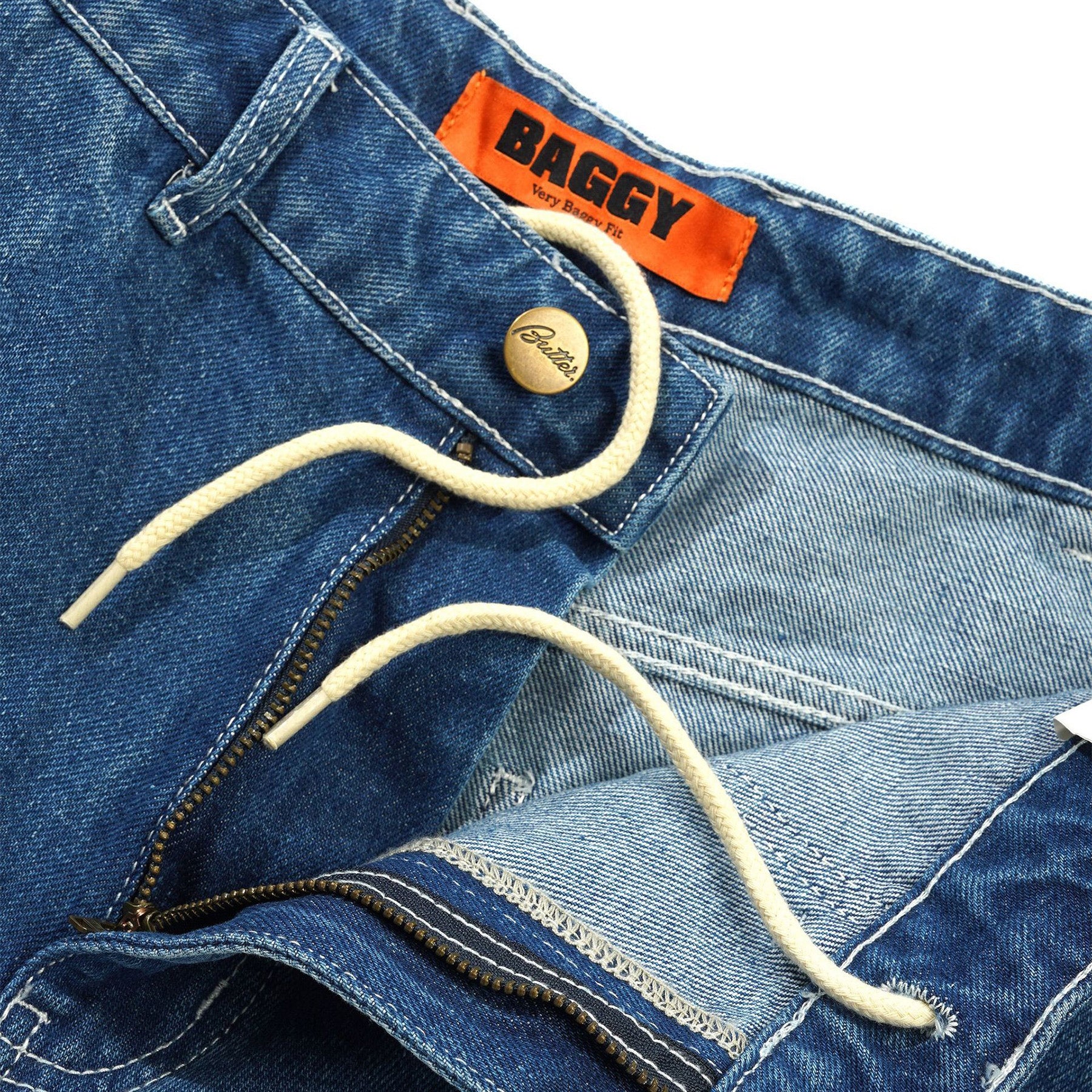 【BUTTER GOODS】 Scribble Denim Jeans, Mid Blue Butter Goods Scribble Denim Jeans Mid Blue - Orchard Skateshop