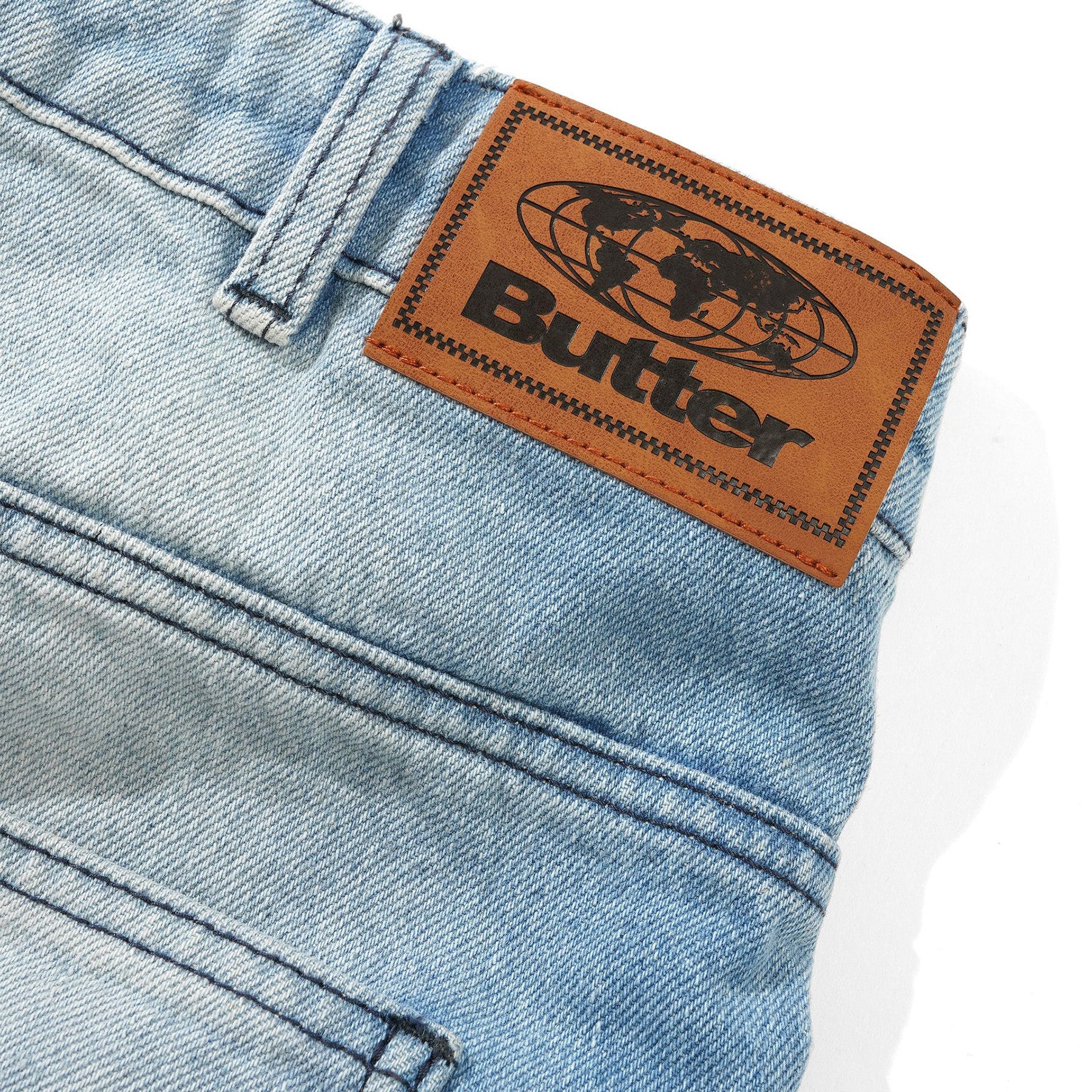 Butter Goods Scribble Denim Shorts Faded Light Blue