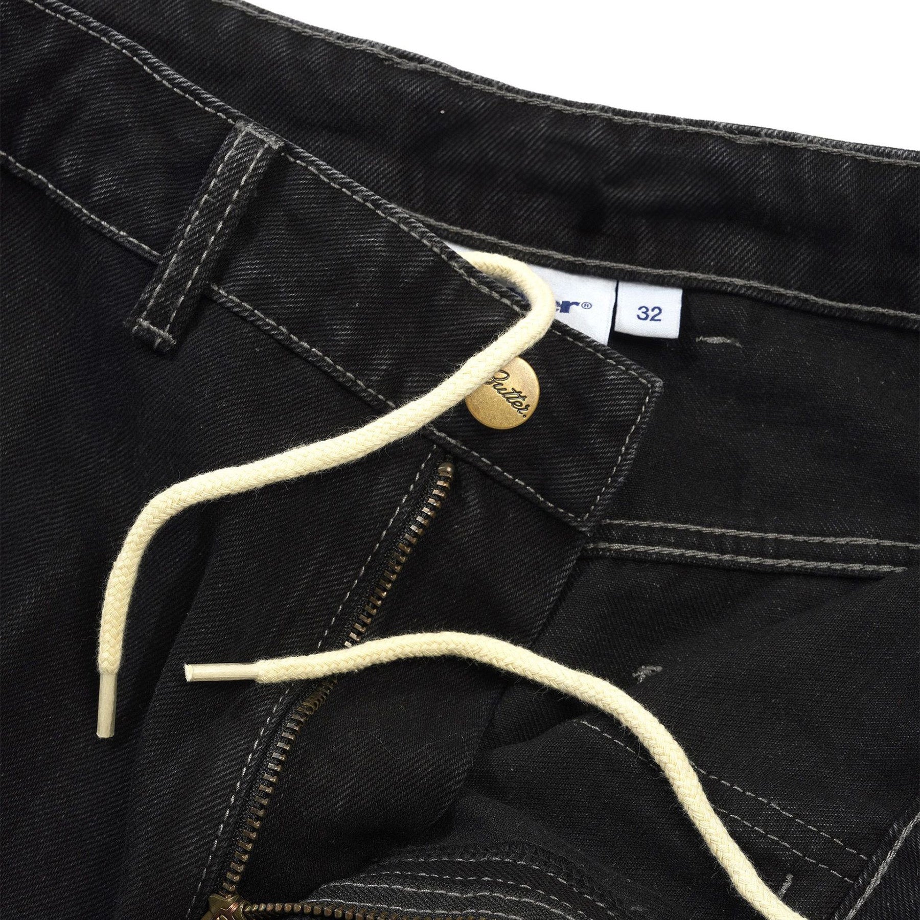 Butter Goods Scribble Denim Shorts Washed Black - Orchard