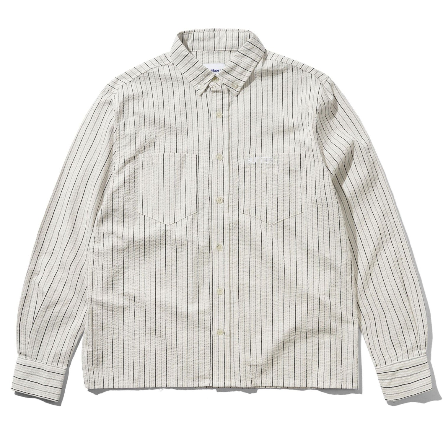 Butter Goods Seersucker Shirt White