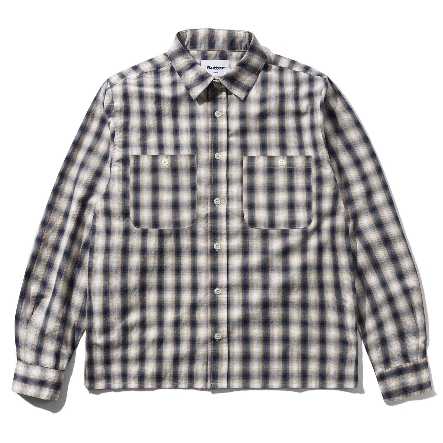 Butter Goods Shadowplaid Shirt Tan