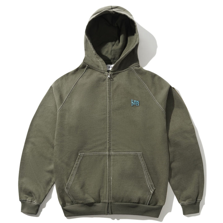 Butter Goods Sketch Zip Thru Hood Army