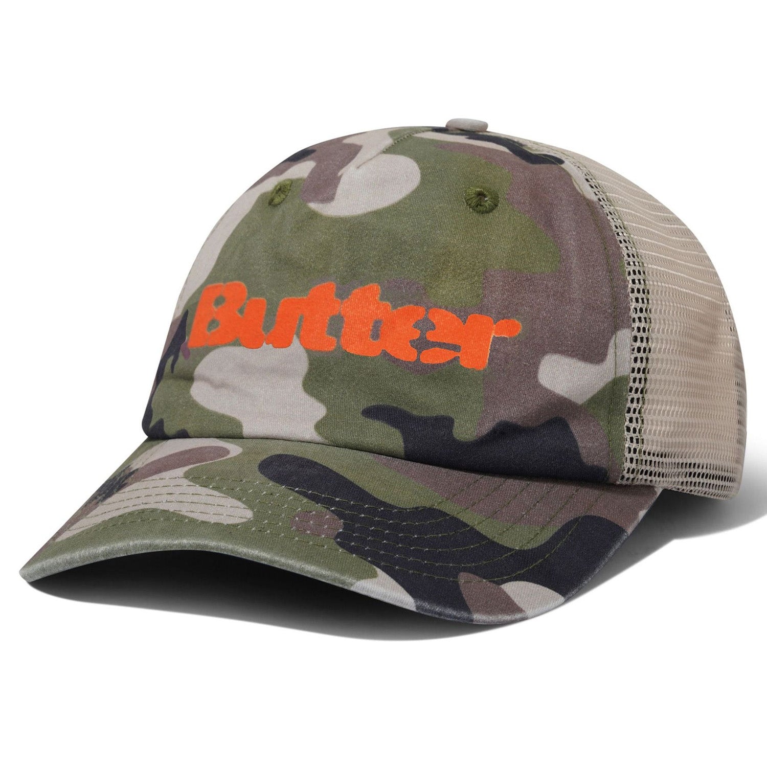 Butter Goods Stencil Trucker Cap Camo