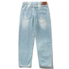 Butter Goods Straight Leg Denim Jeans Distressed Light Blue