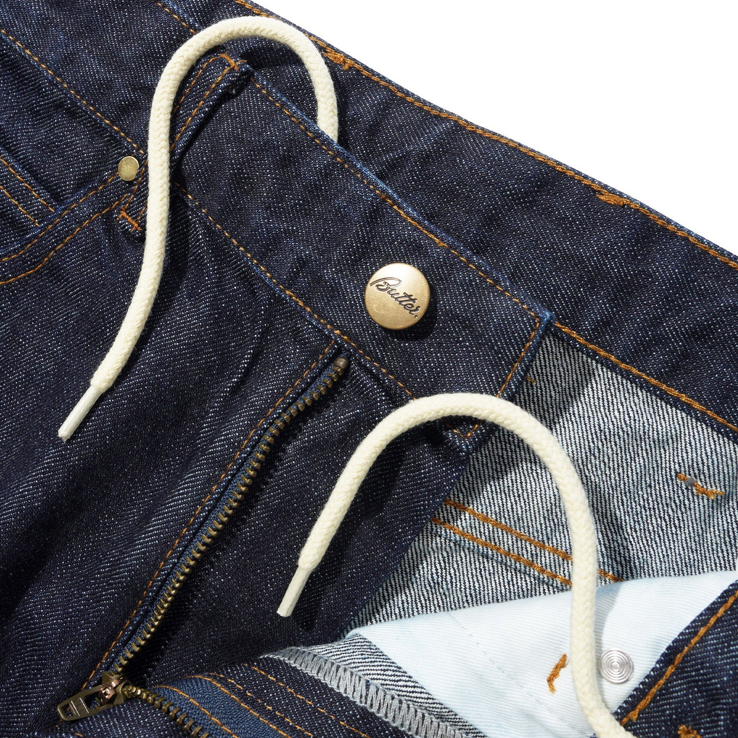Butter Goods Straight Leg Denim Jeans Selvedge Blue