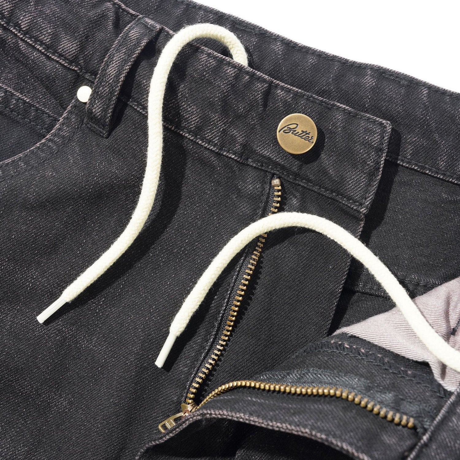 Butter Goods Straight Leg Denim Pants Tinted Black
