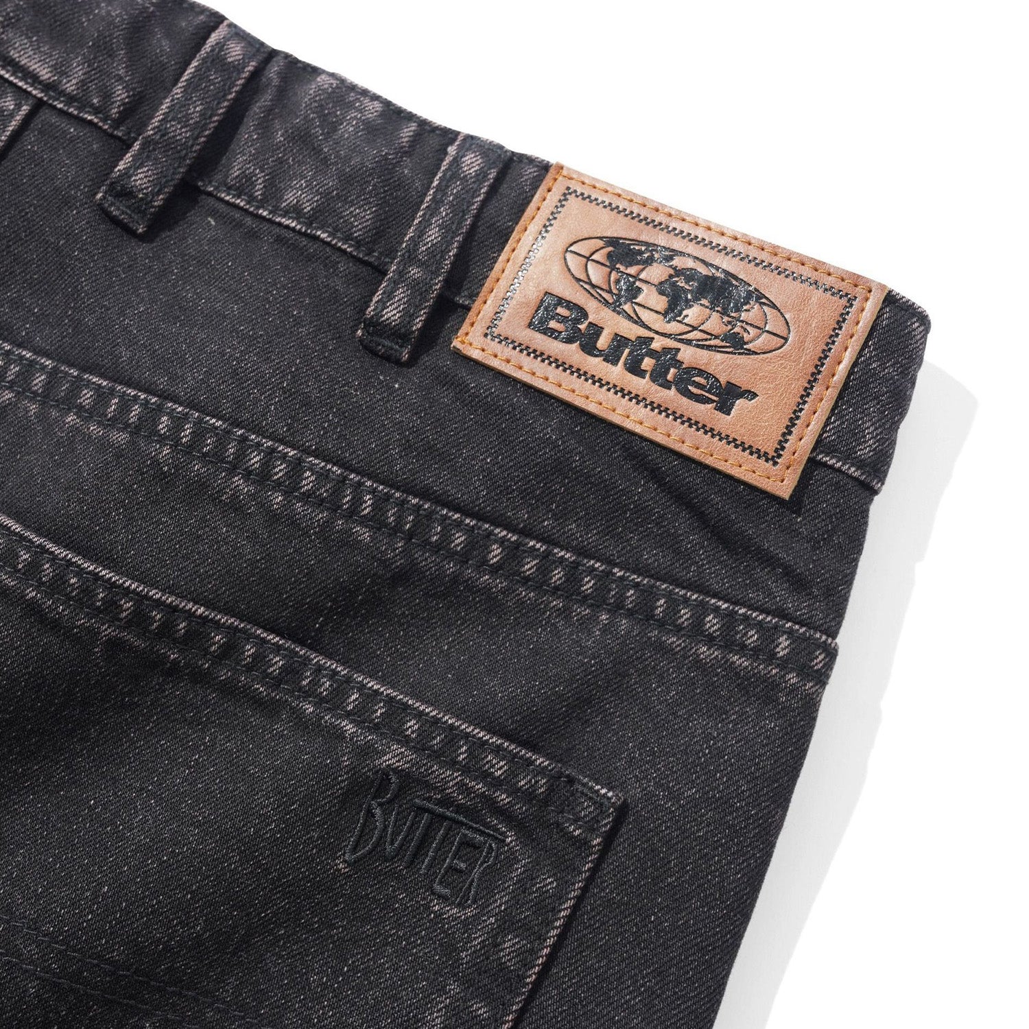 Butter Goods Straight Leg Denim Pants Tinted Black
