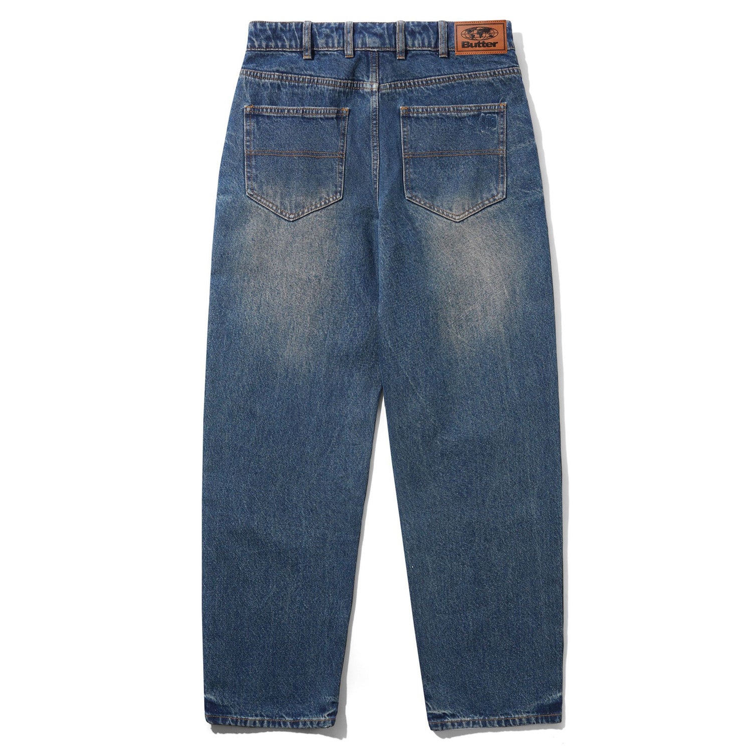 Butter Goods Straight Leg Denim Pants Vintage Indigo Wash