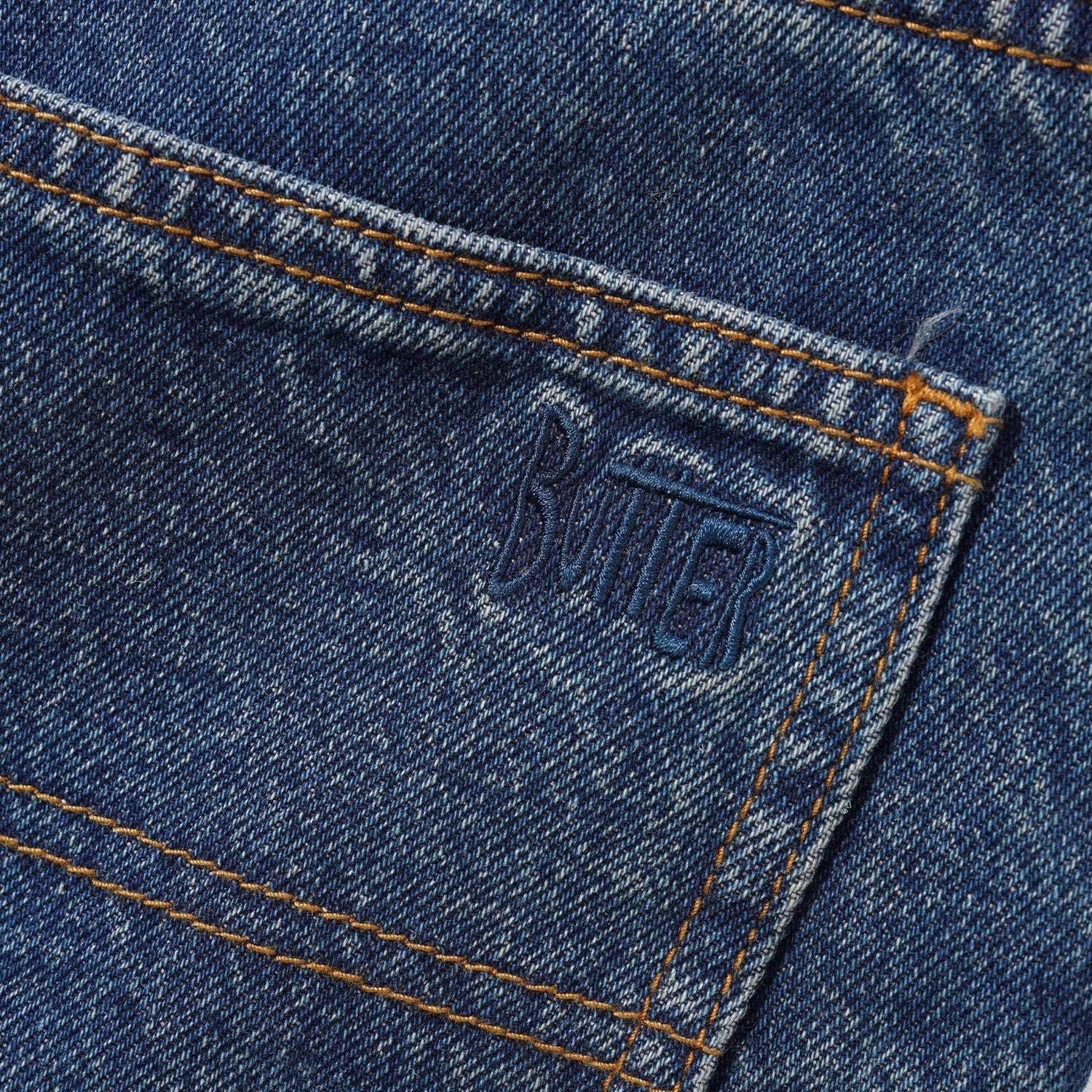 Butter Goods Straight Leg Denim Pants Vintage Indigo Wash