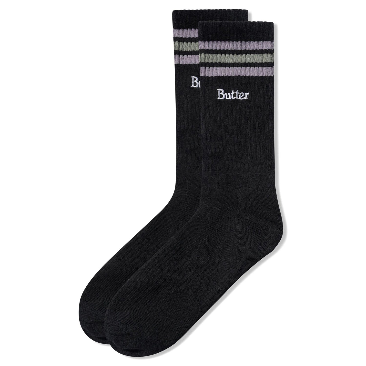 Butter Goods Stripe Socks Black