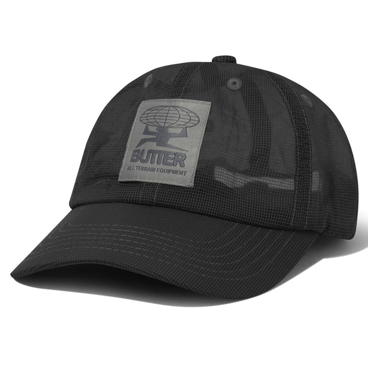 Butter Goods Terrain Fine Mesh 6 Panel Cap Black