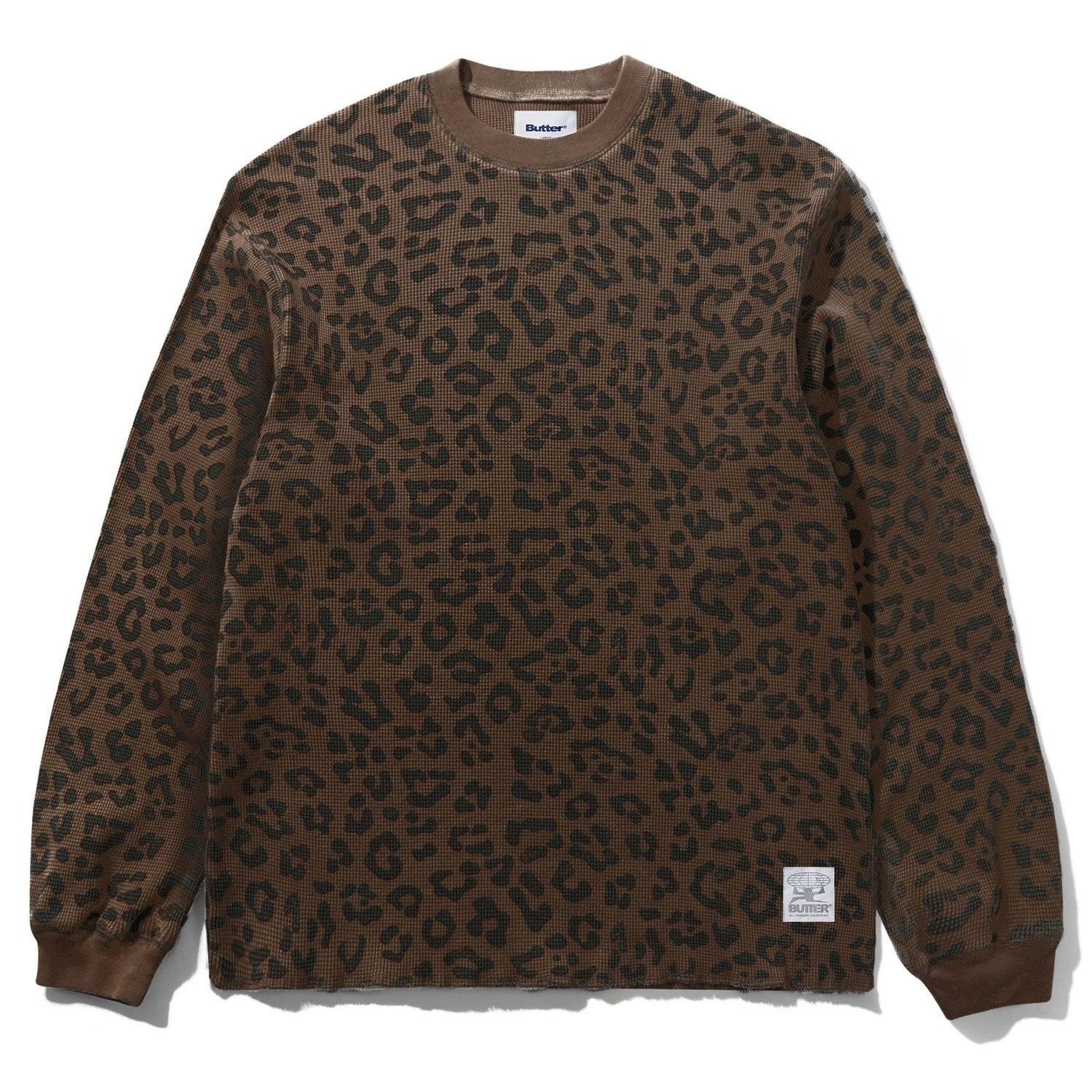 Butter Goods Waffle L/S Top Leopard