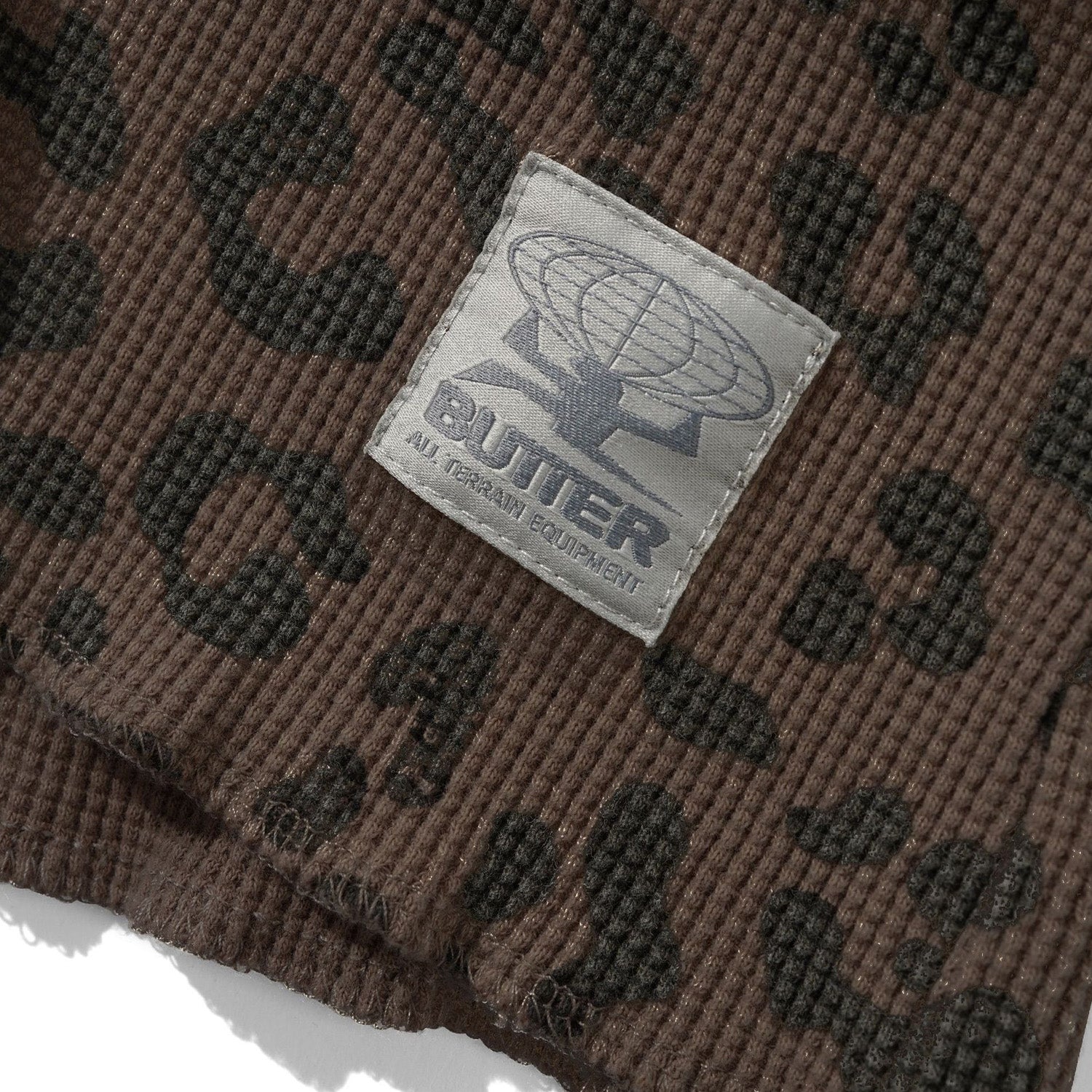 Butter Goods Waffle L/S Top Leopard