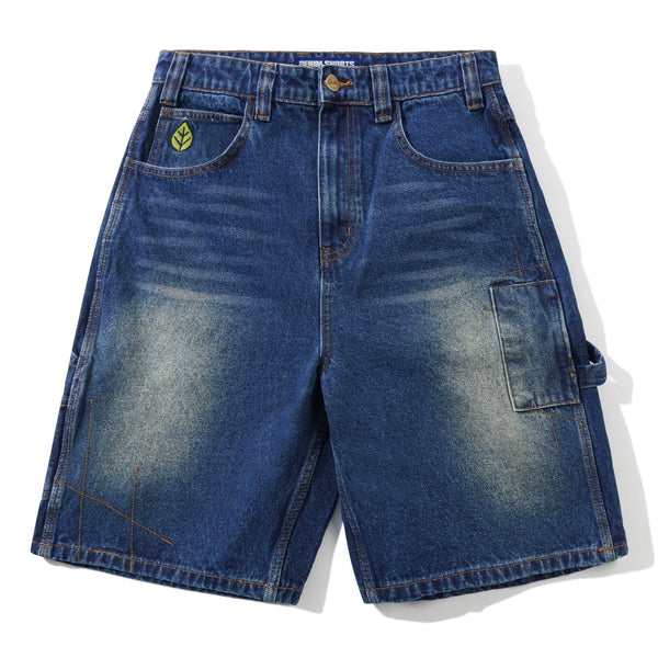 【BUTTER GOODS】Patch Pocket Denim Shorts - Washed Indigo Butter Goods Patch Pocket Denim Shorts - Washed Indigo
