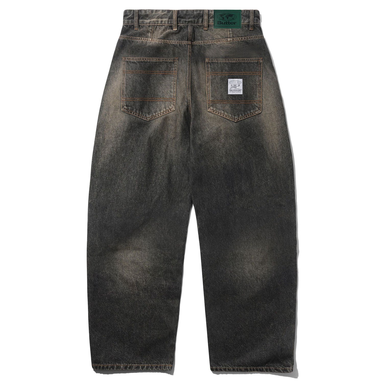 Butter Goods Wide Cut Denim Jeans Faded Brown Wash