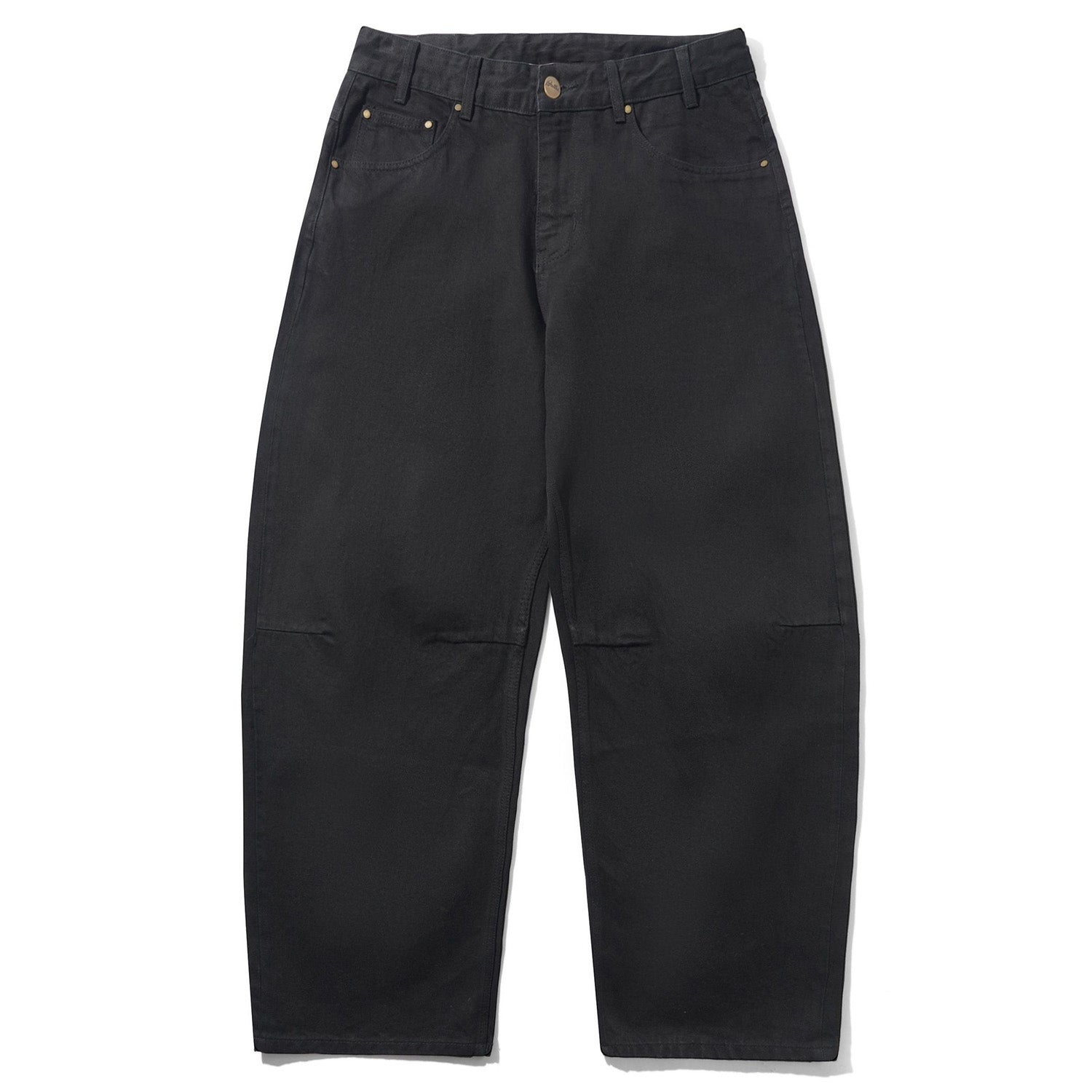 Butter Goods Wide Cut Denim Jeans Flat Black Selvedge