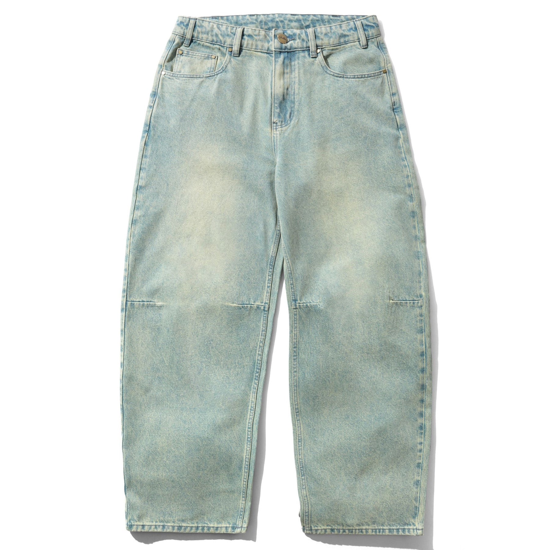 butter goods デニム Butter Goods Wide Cut Denim Jeans Tinted Blue Wash - Orchard Skateshop