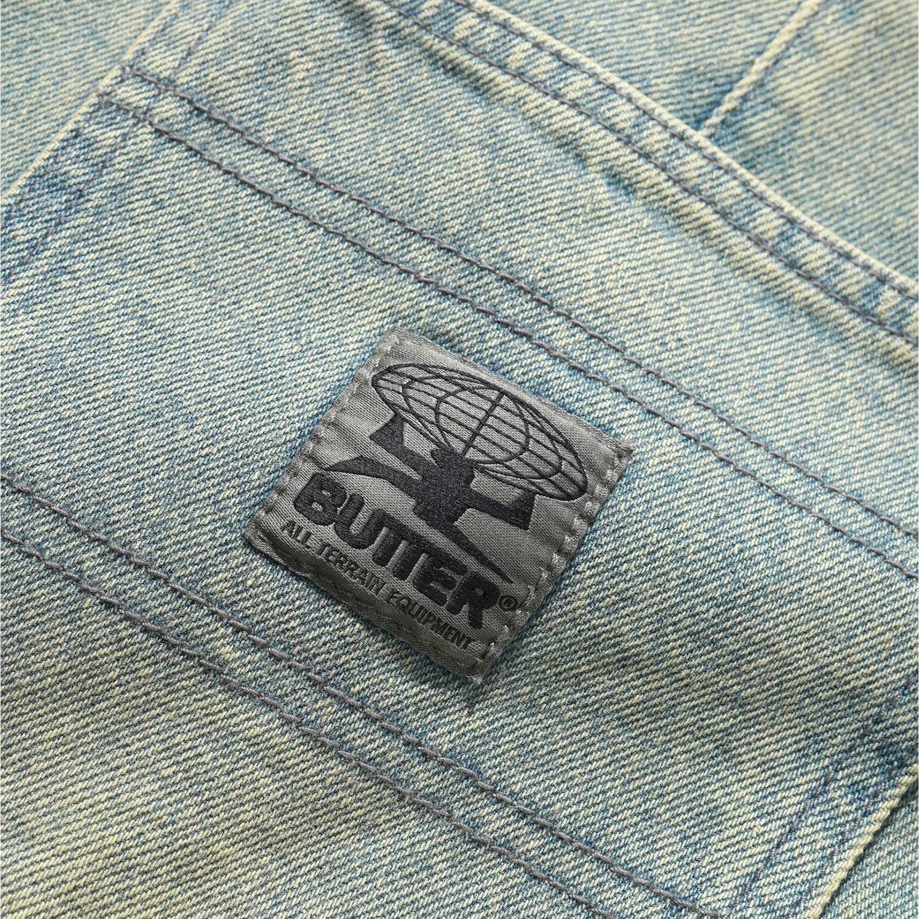 Butter Goods Wide Cut Denim Jeans Tinted Blue Wash