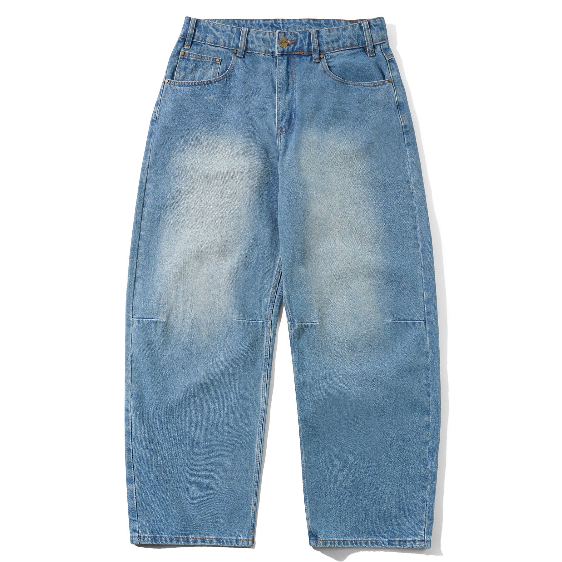 Butter Goods Wide Cut Denim Jeans Worn Indigo - Orchard Skateshop