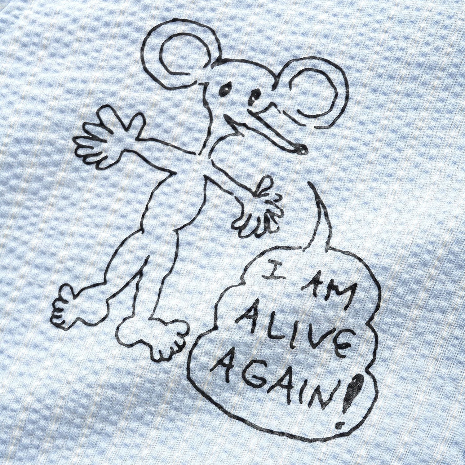 Butter Goods x Daniel Johnston Alive Again Button Up Shirt Light Blue