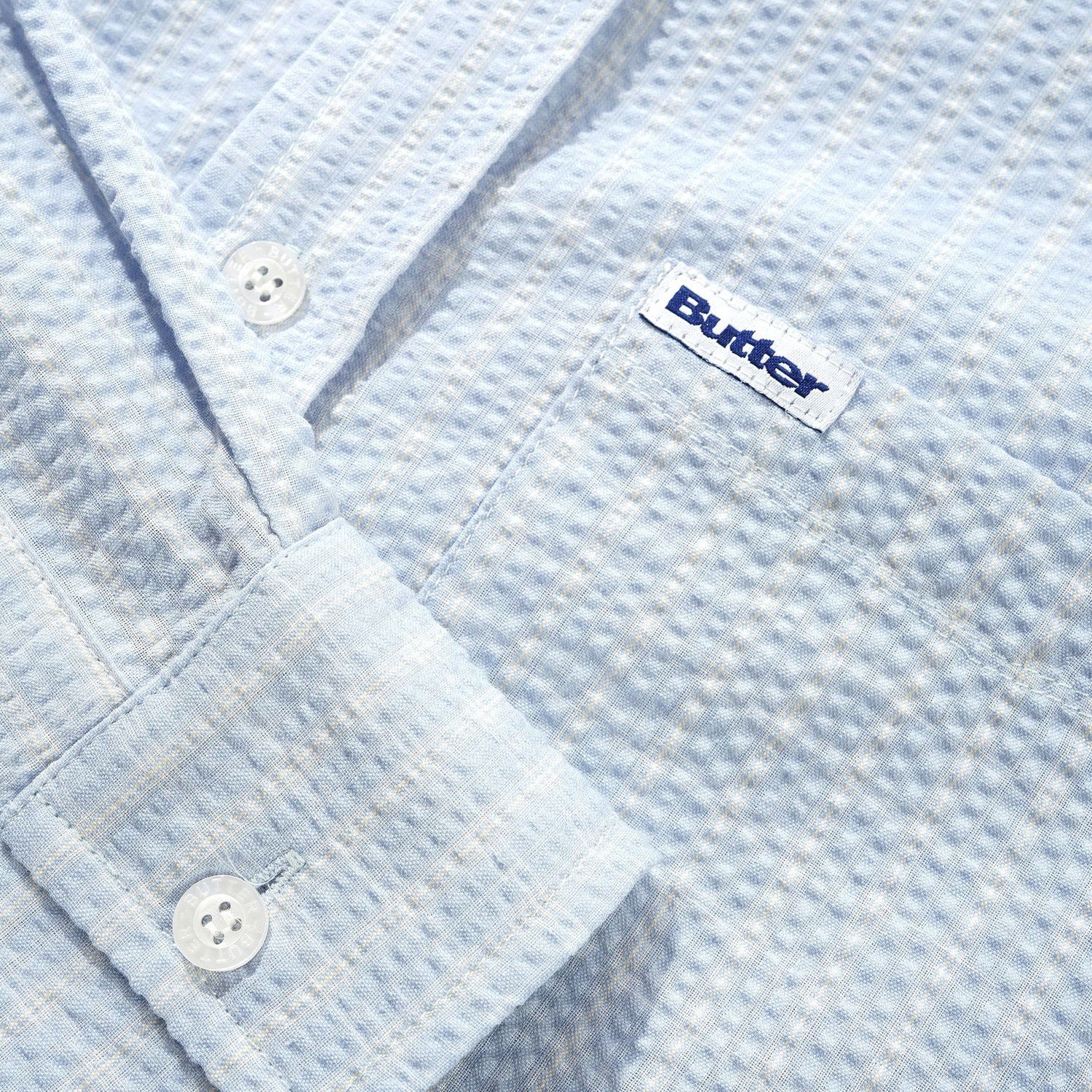 Butter Goods x Daniel Johnston Alive Again Button Up Shirt Light Blue