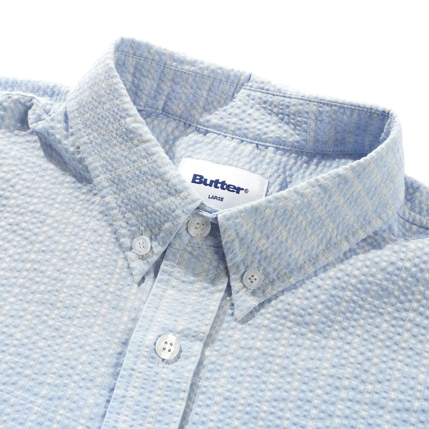 Butter Goods x Daniel Johnston Alive Again Button Up Shirt Light Blue