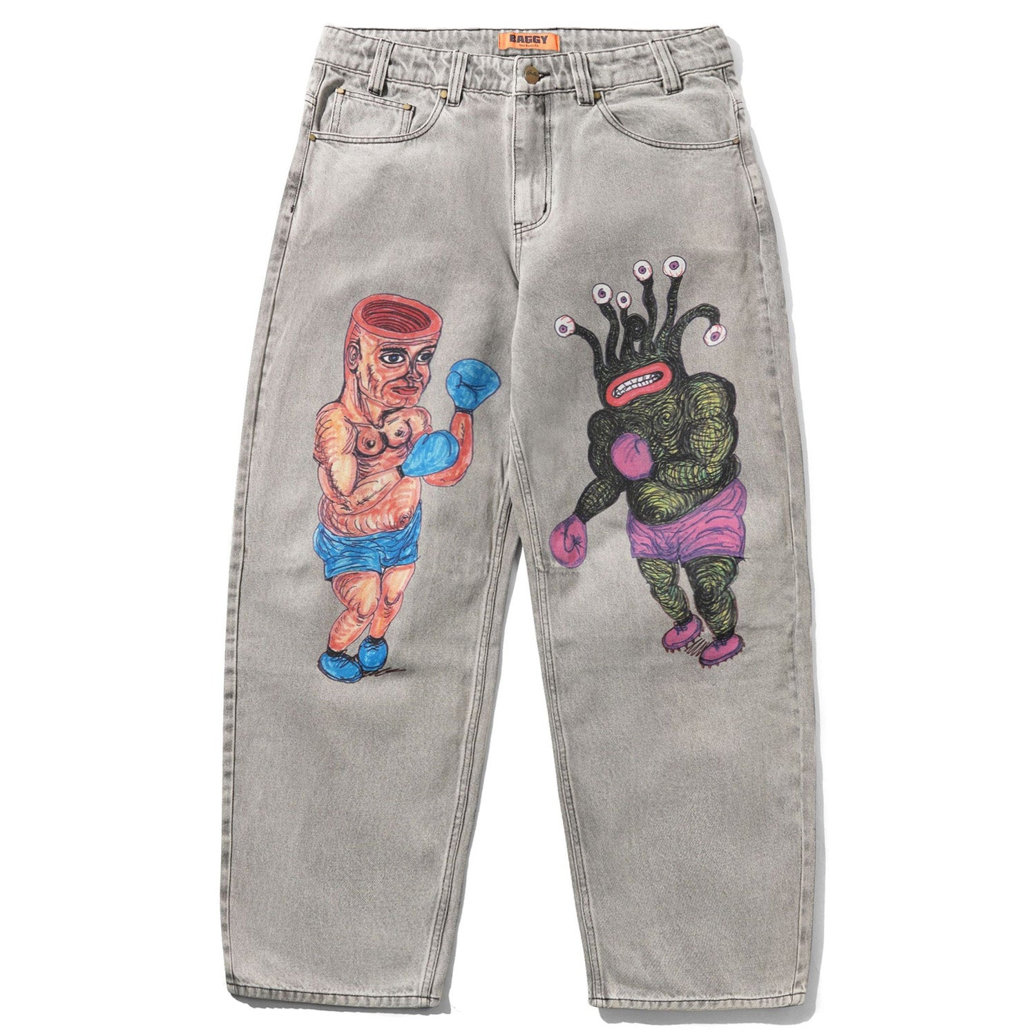 Butter Goods x Daniel Johnston Boxing Denim Jeans Washed Grey