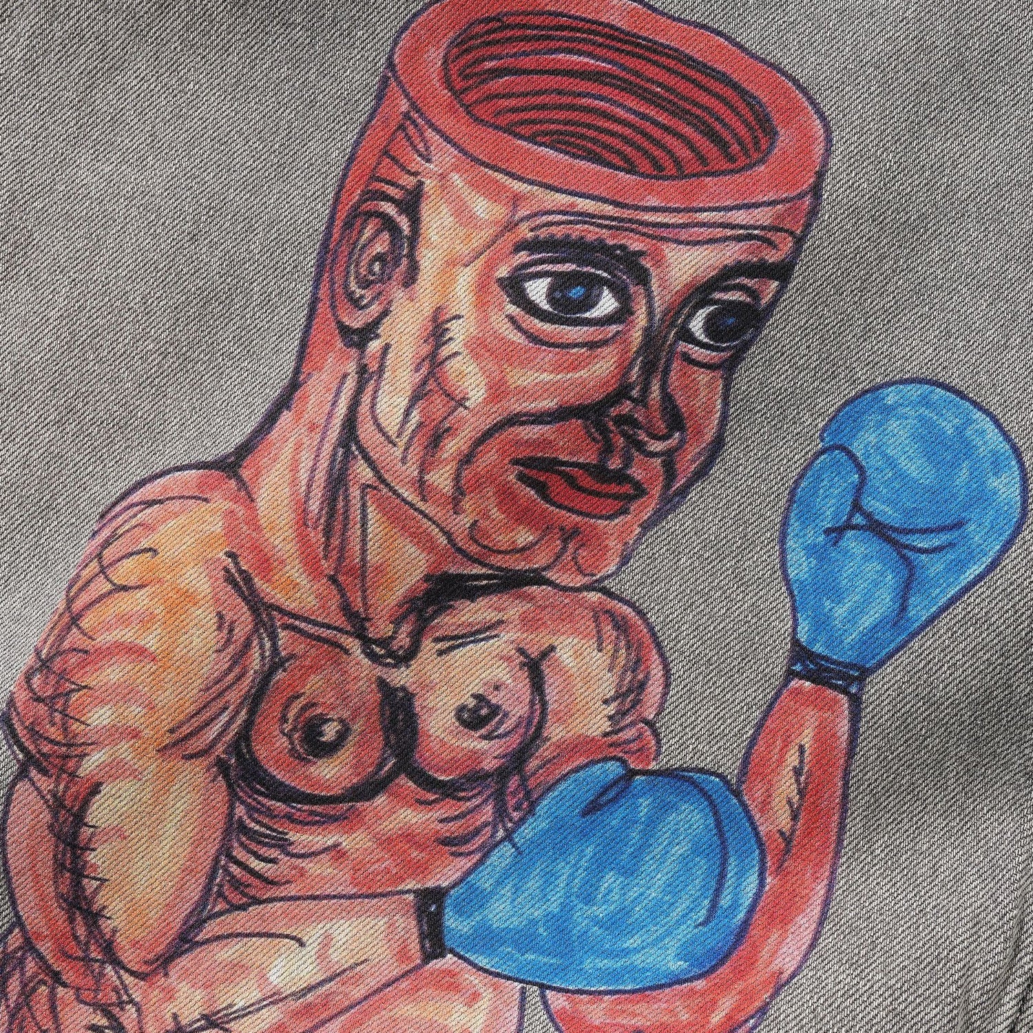 Butter Goods x Daniel Johnston Boxing Denim Jeans Washed Grey