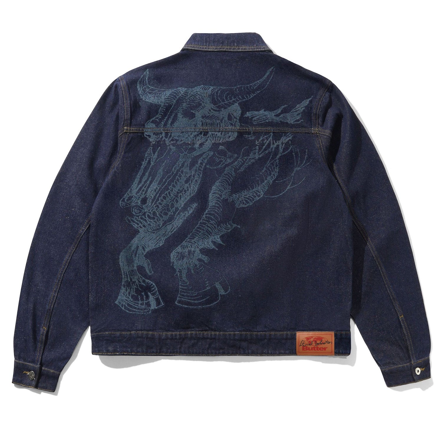 Butter Goods x Daniel Johnston Bull Selvedge Denim Jacket Raw Indigo
