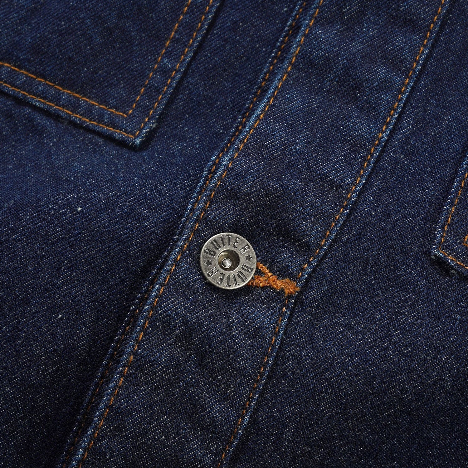Butter Goods x Daniel Johnston Bull Selvedge Denim Jacket Raw Indigo