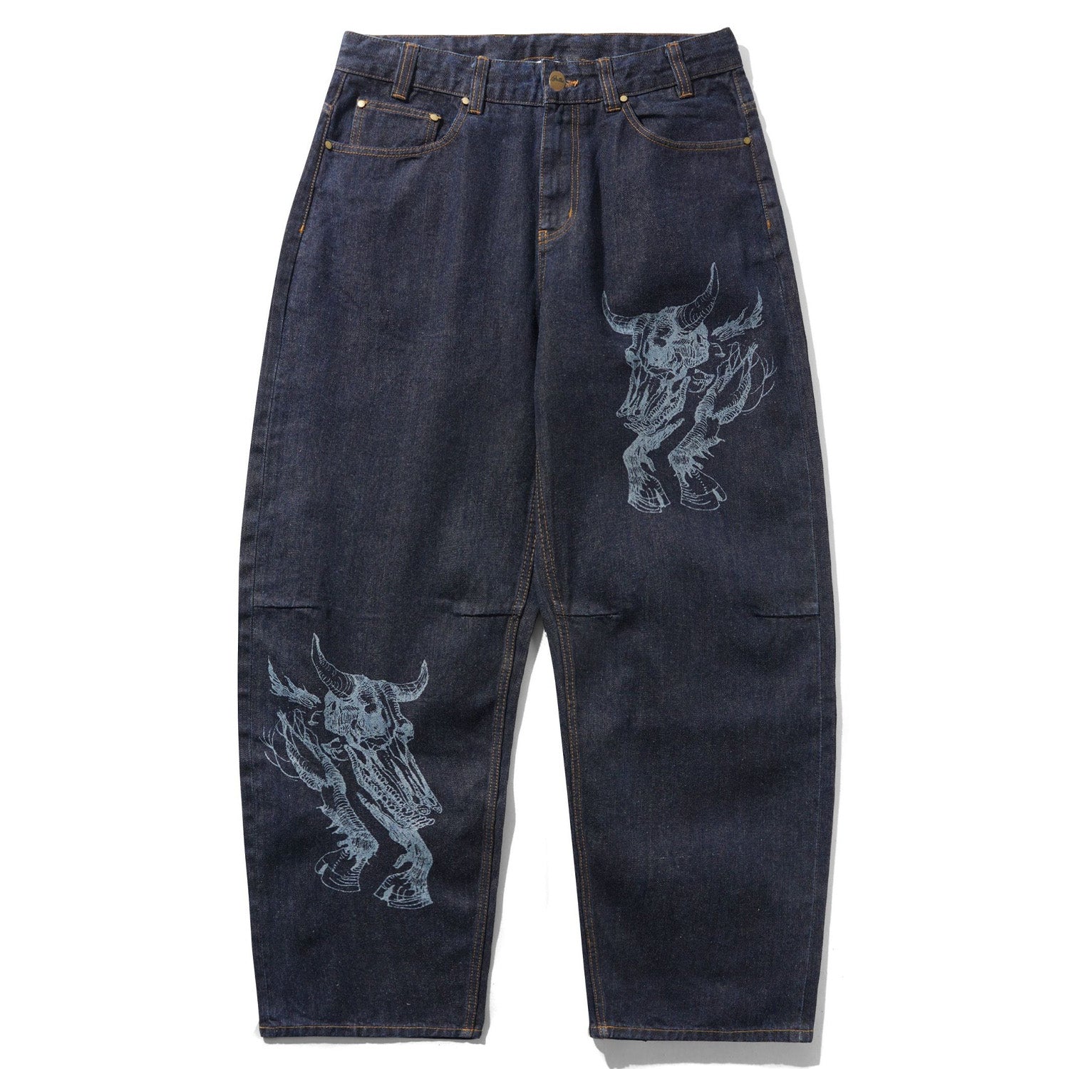 Butter Goods x Daniel Johnston Bull Selvedge Denim Jeans Raw Indigo