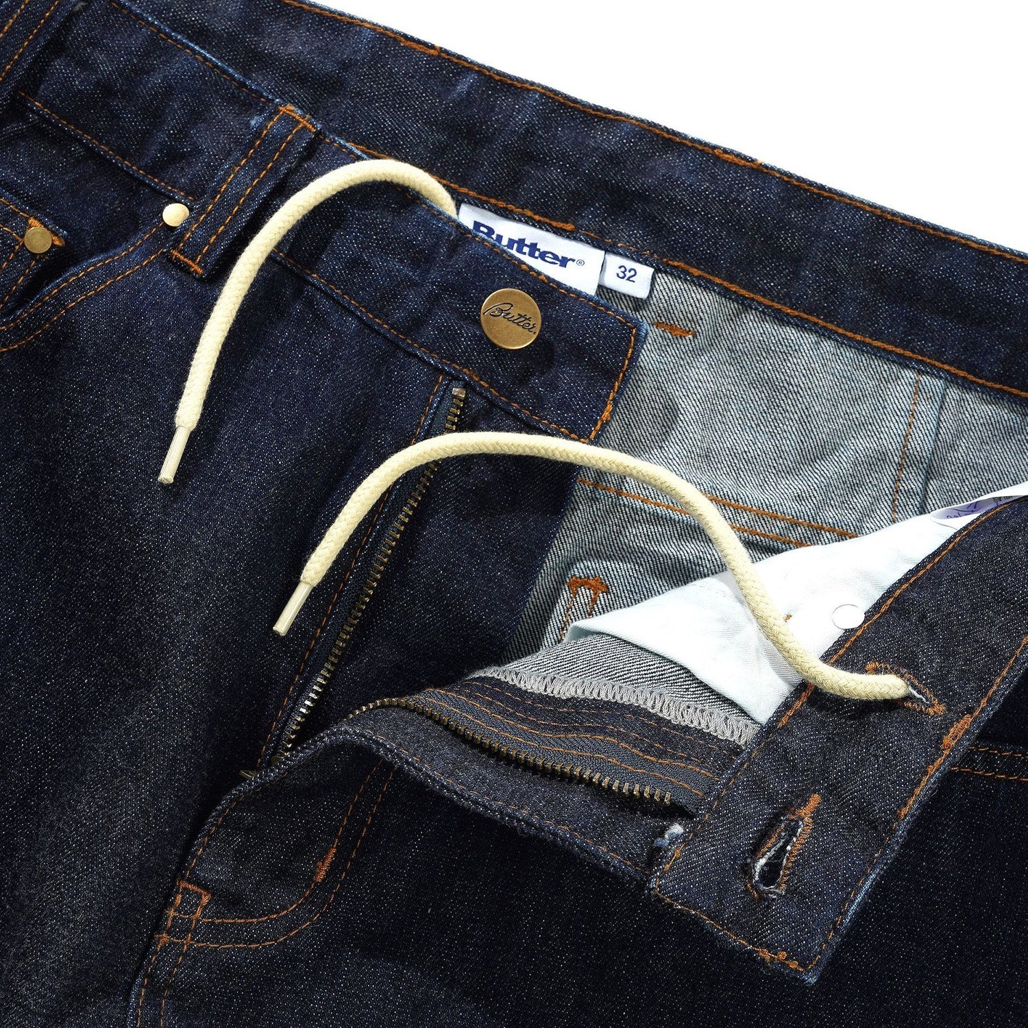 Butter Goods x Daniel Johnston Bull Selvedge Denim Jeans Raw Indigo