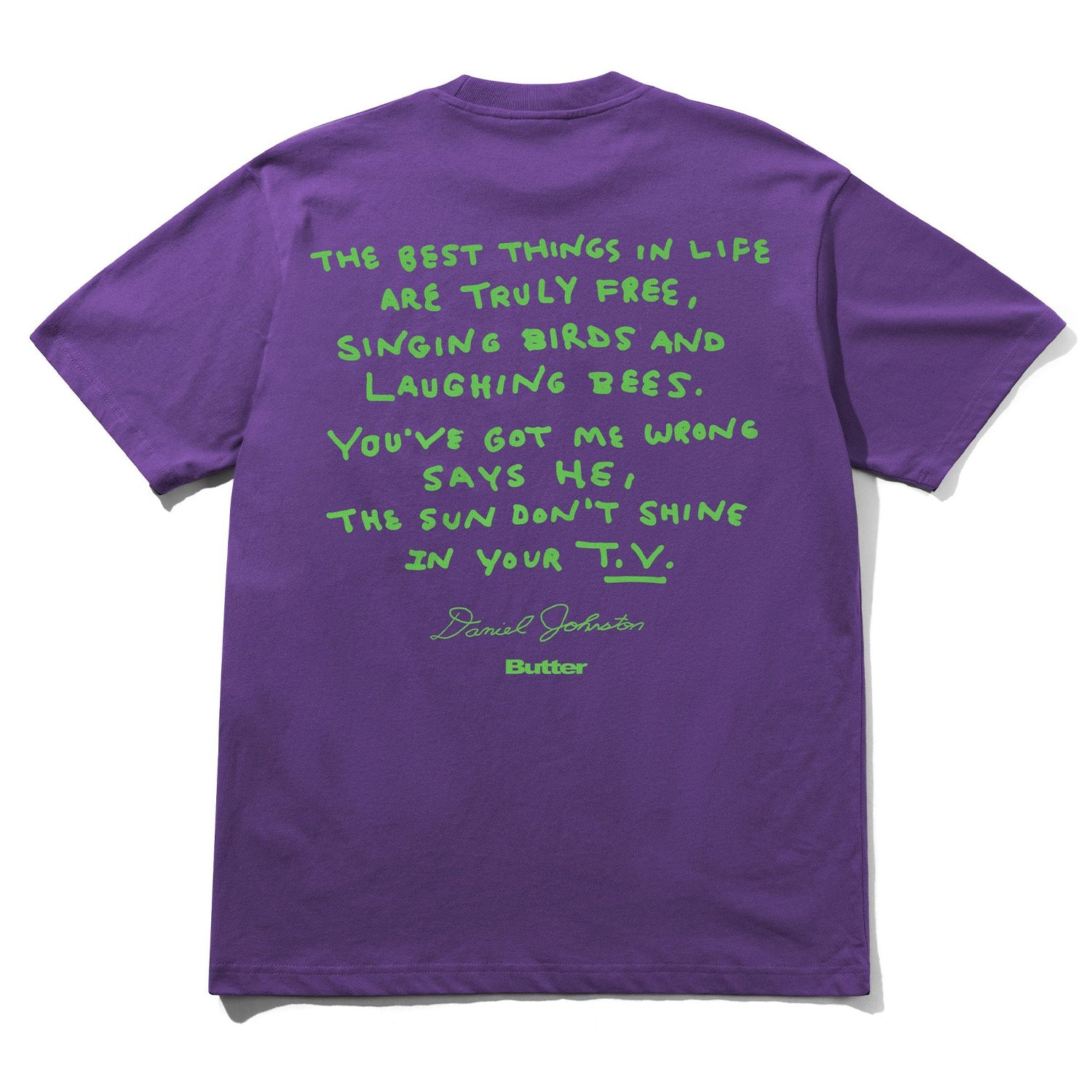 Butter Goods x Daniel Johnston Don't Be Scared Tee Grape