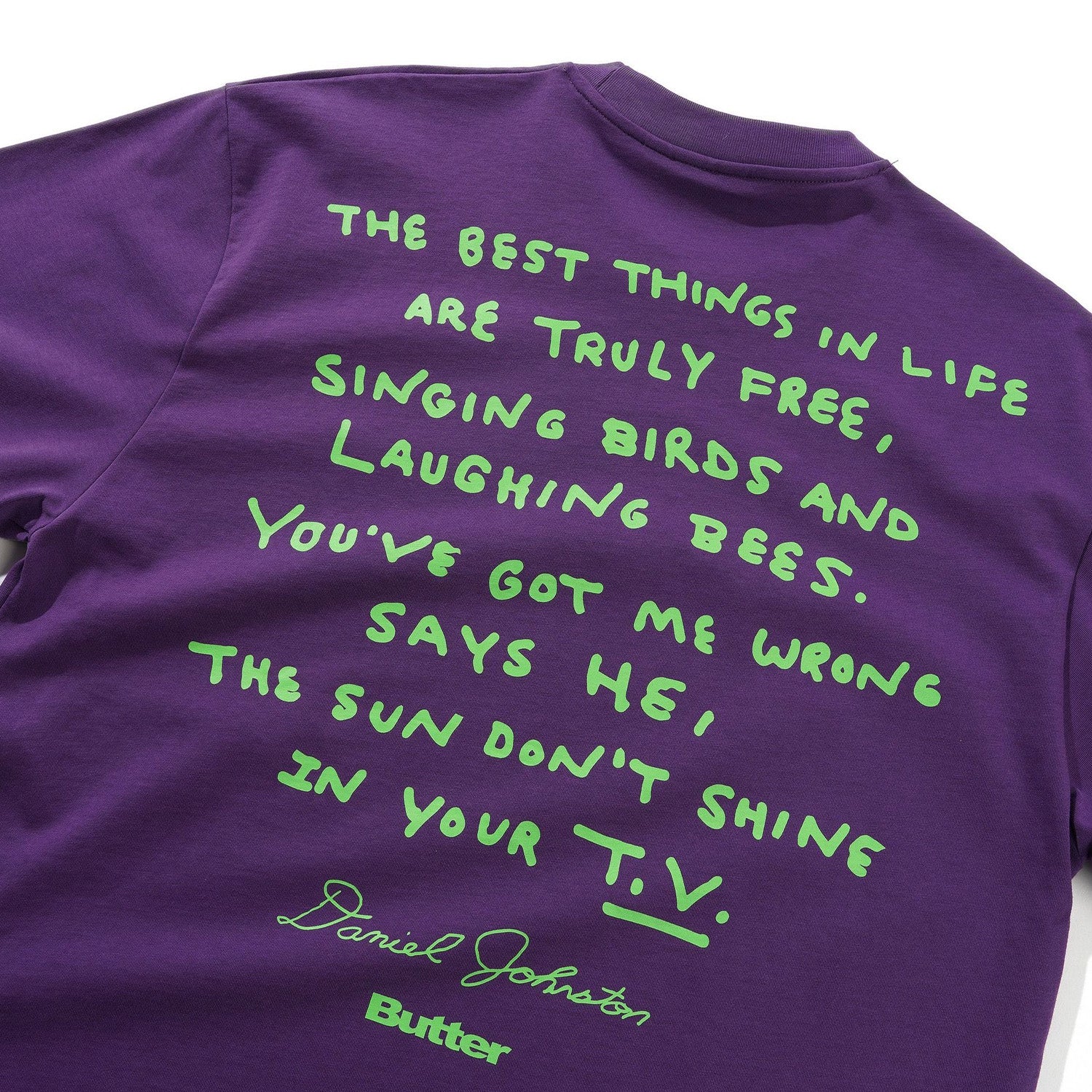 Butter Goods x Daniel Johnston Don't Be Scared Tee Grape