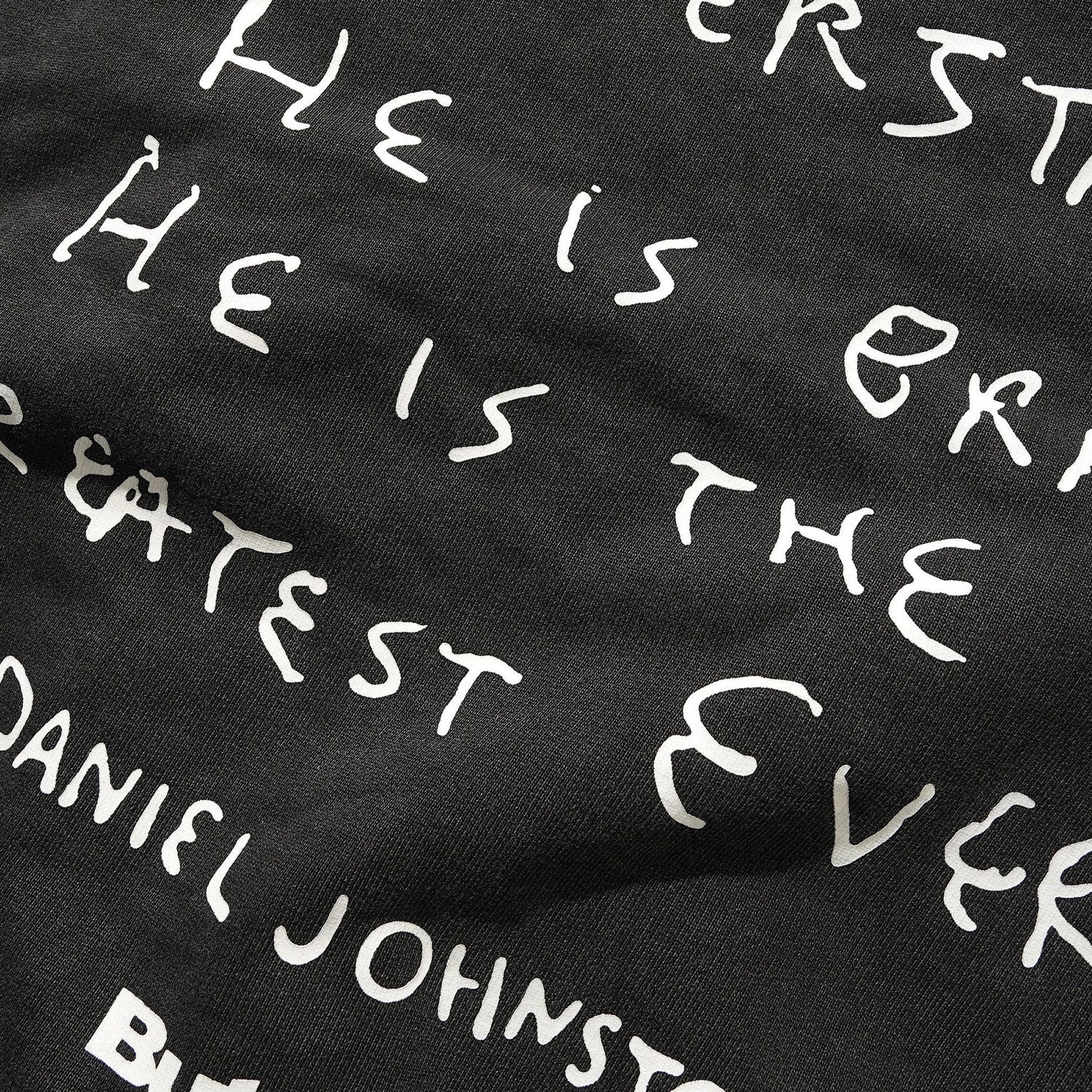 Butter Goods x Daniel Johnston Enemy Hoodie Distressed Washed Black