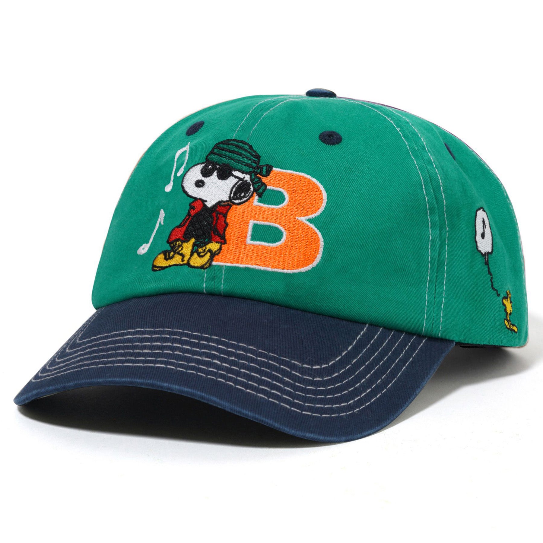 Butter Goods x Peanuts Music Snapback Washed Kelly/Navy