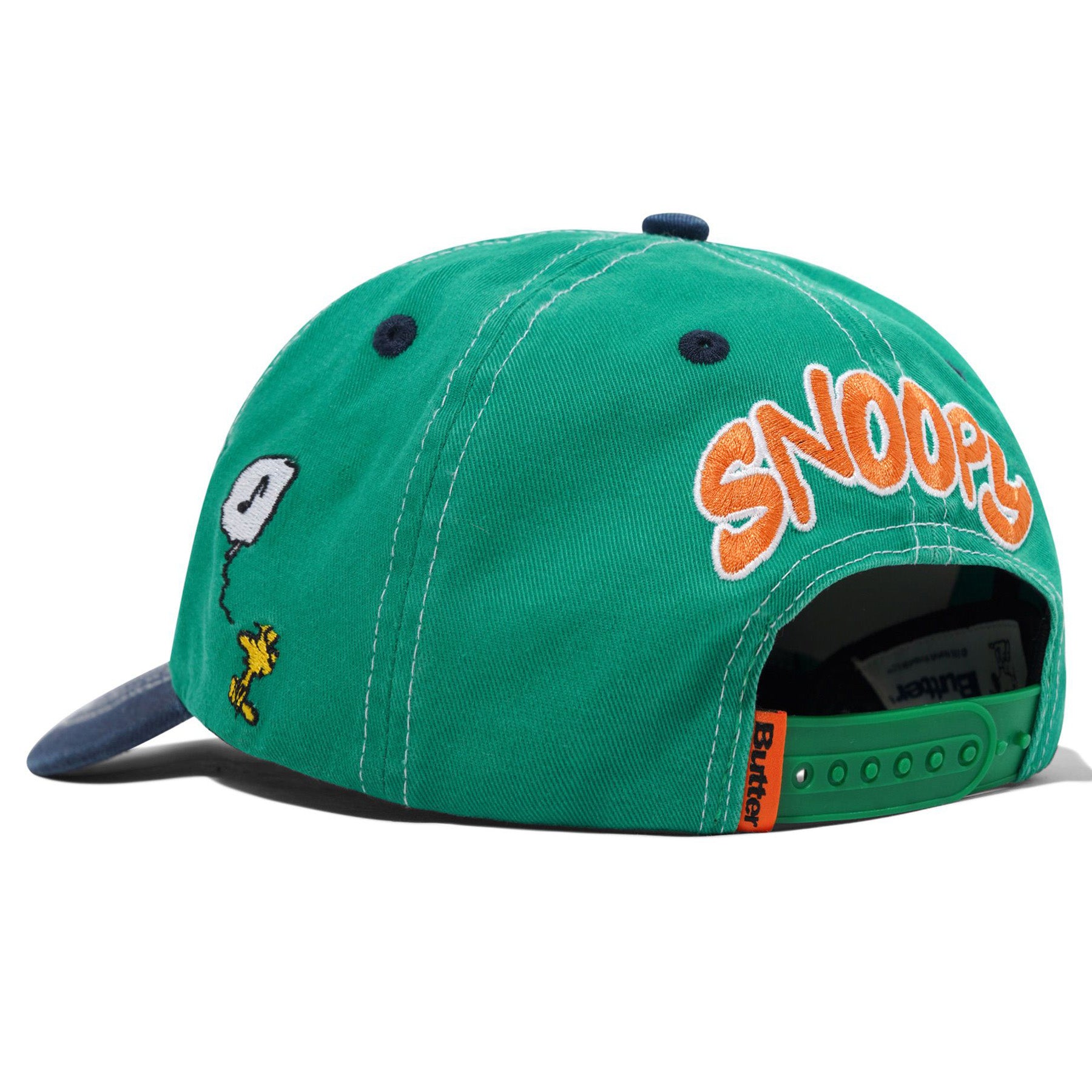 Butter Goods x Peanuts Music Snapback Washed Kelly/Navy