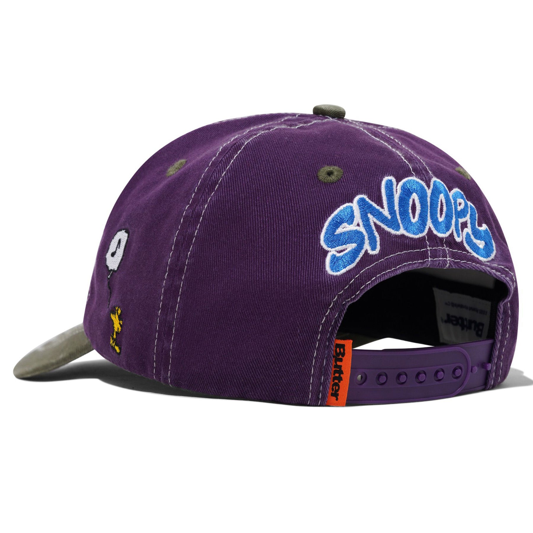 Butter Goods x Peanuts Music Snapback Washed Purple/Fern