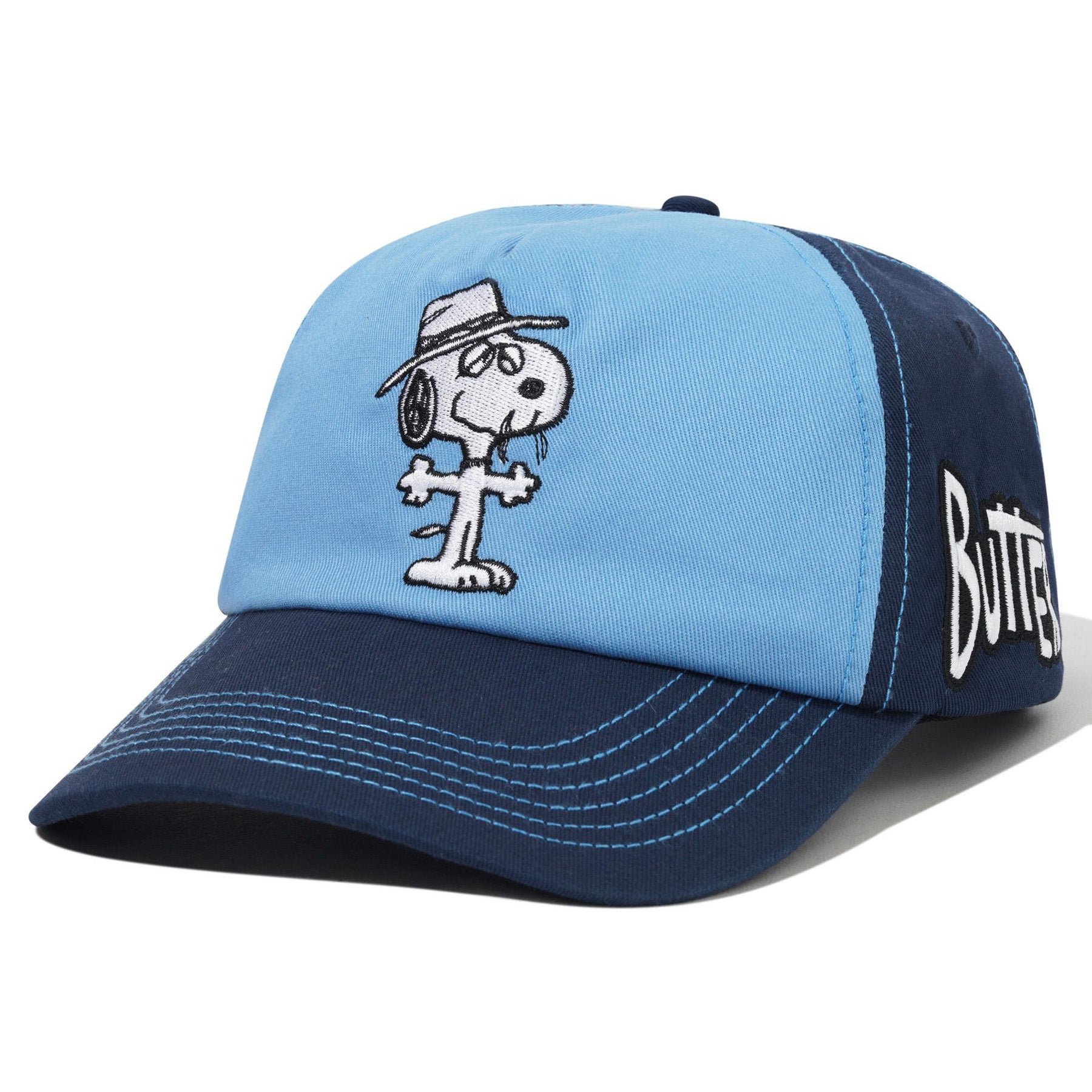 Butter Goods x Peanuts Spike 5 Panel Hat Navy/Light Blue