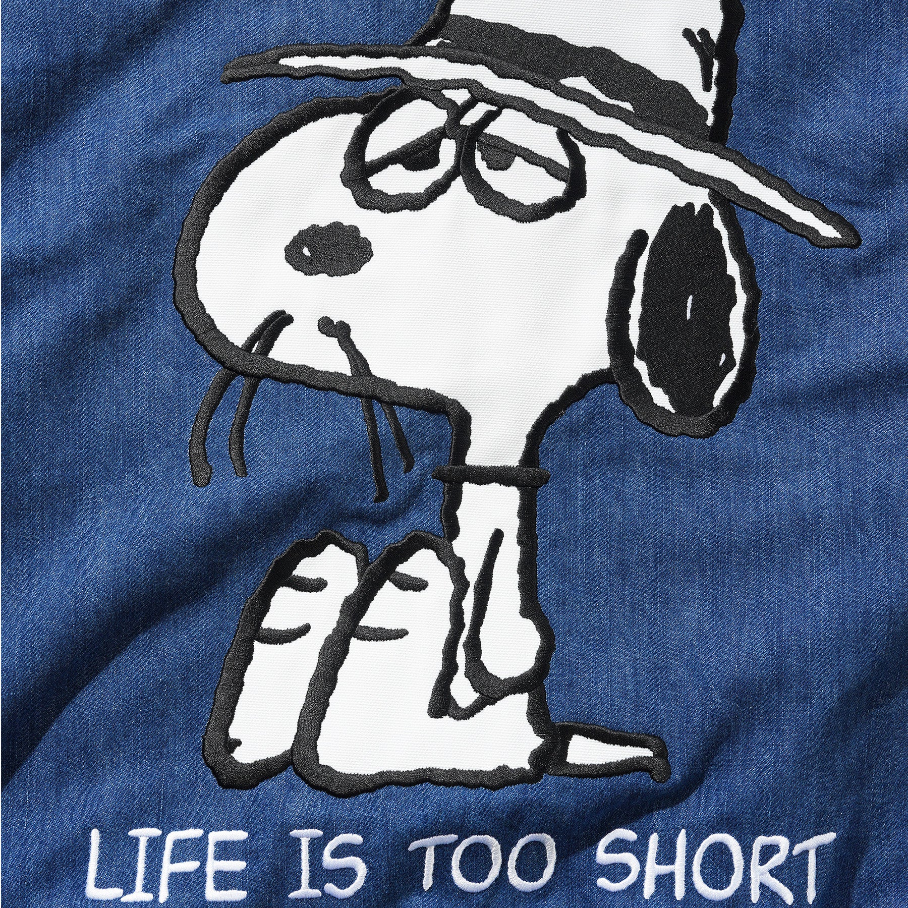 Butter Goods x Peanuts Spike Denim Jacket Distressed Indigo