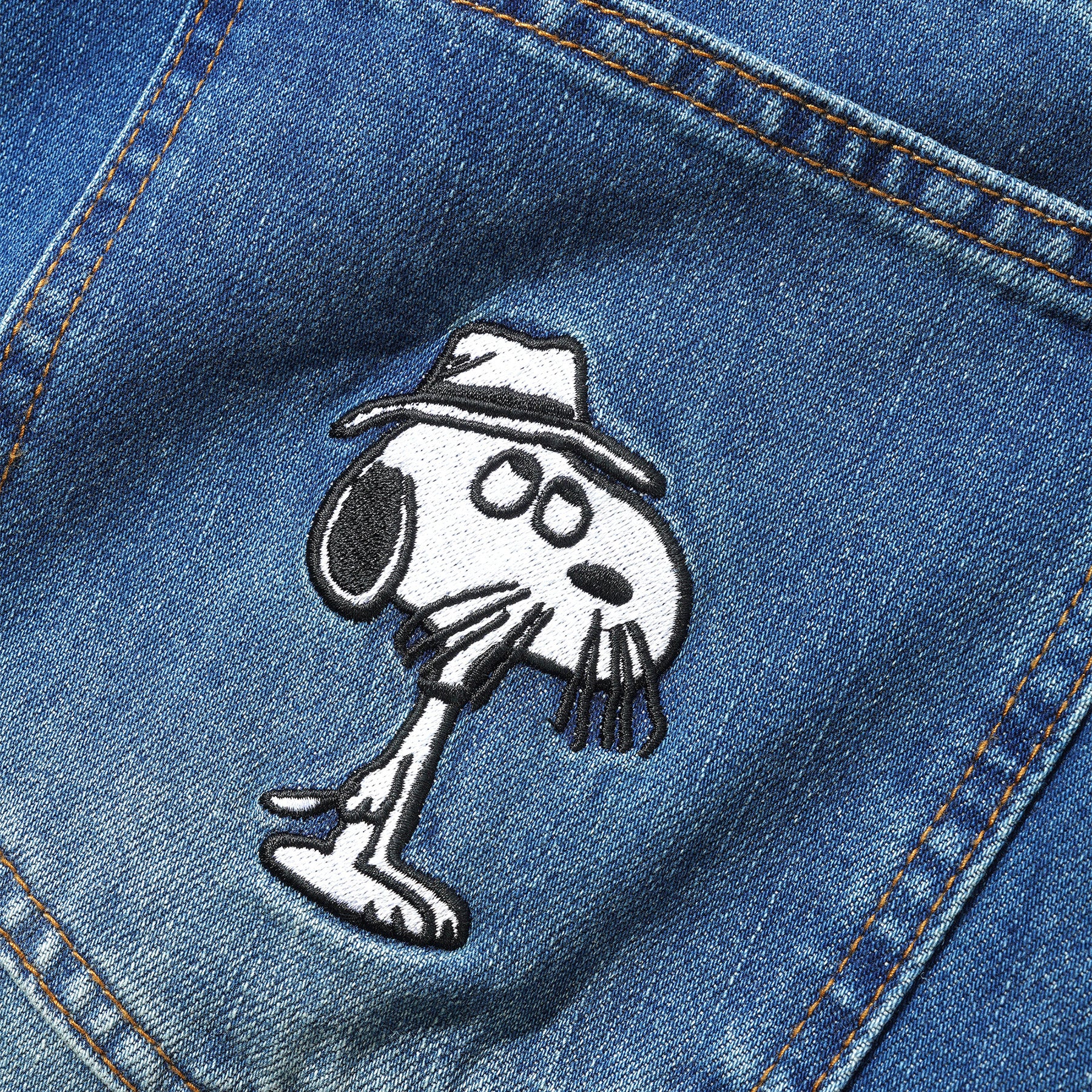 Butter Goods x Peanuts Spike Denim Jeans Distressed Indigo