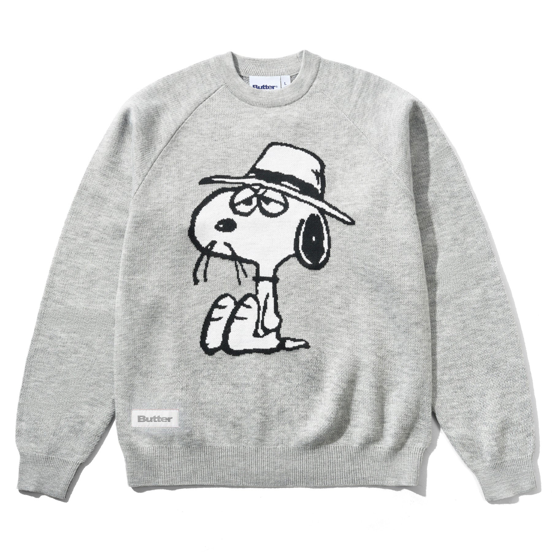 Butter Goods x Peanuts Spike Knit Sweater Ash Grey
