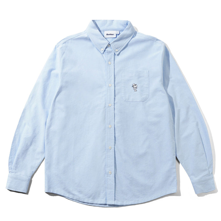 Butter Goods x Peanuts Spike Oxford Shirt Blue