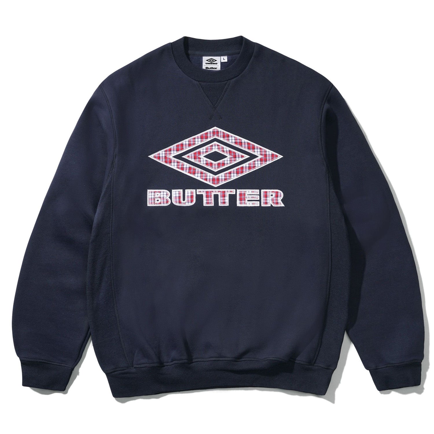 Butter Goods x Umbro Diamond Applique Crewneck Sweatshirt Navy