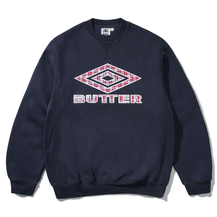 Butter Goods x Umbro Diamond Applique Crewneck Sweatshirt Navy
