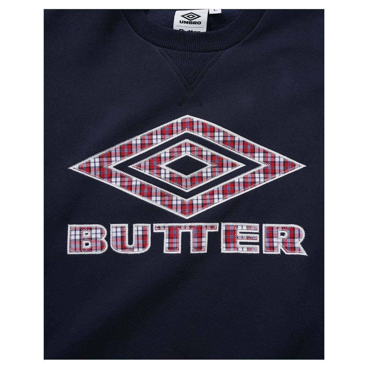 Butter Goods x Umbro Diamond Applique Crewneck Sweatshirt Navy
