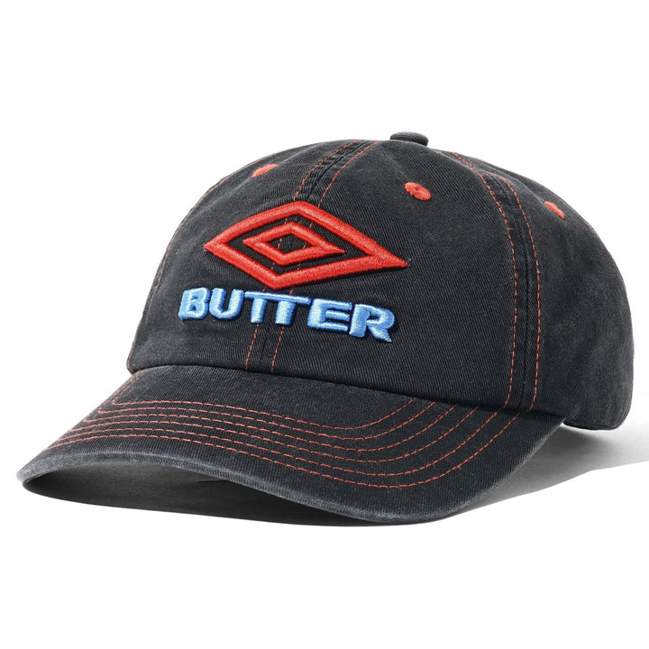 Butter Goods x Umbro Diamond Logo 6 Panel Cap Black