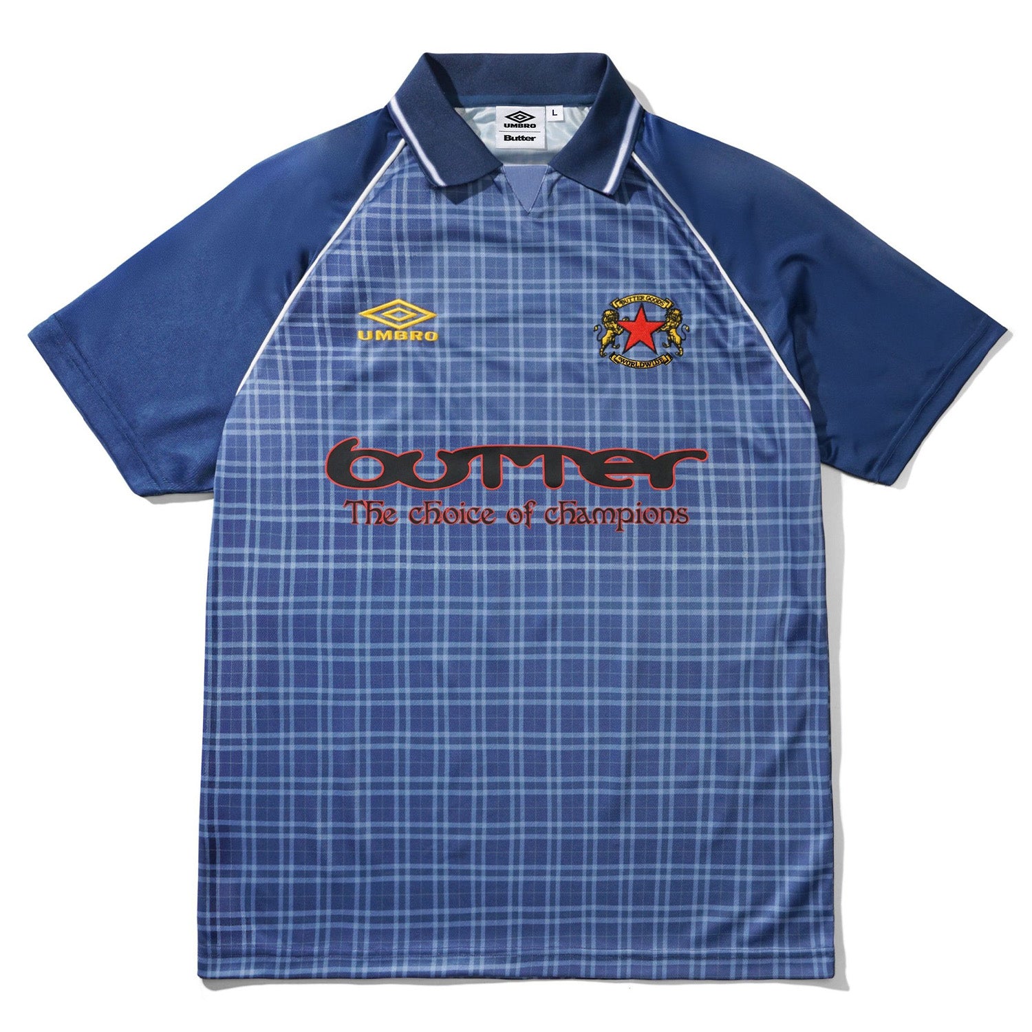 Butter Goods x Umbro Plaid Jersey Navy/Slate