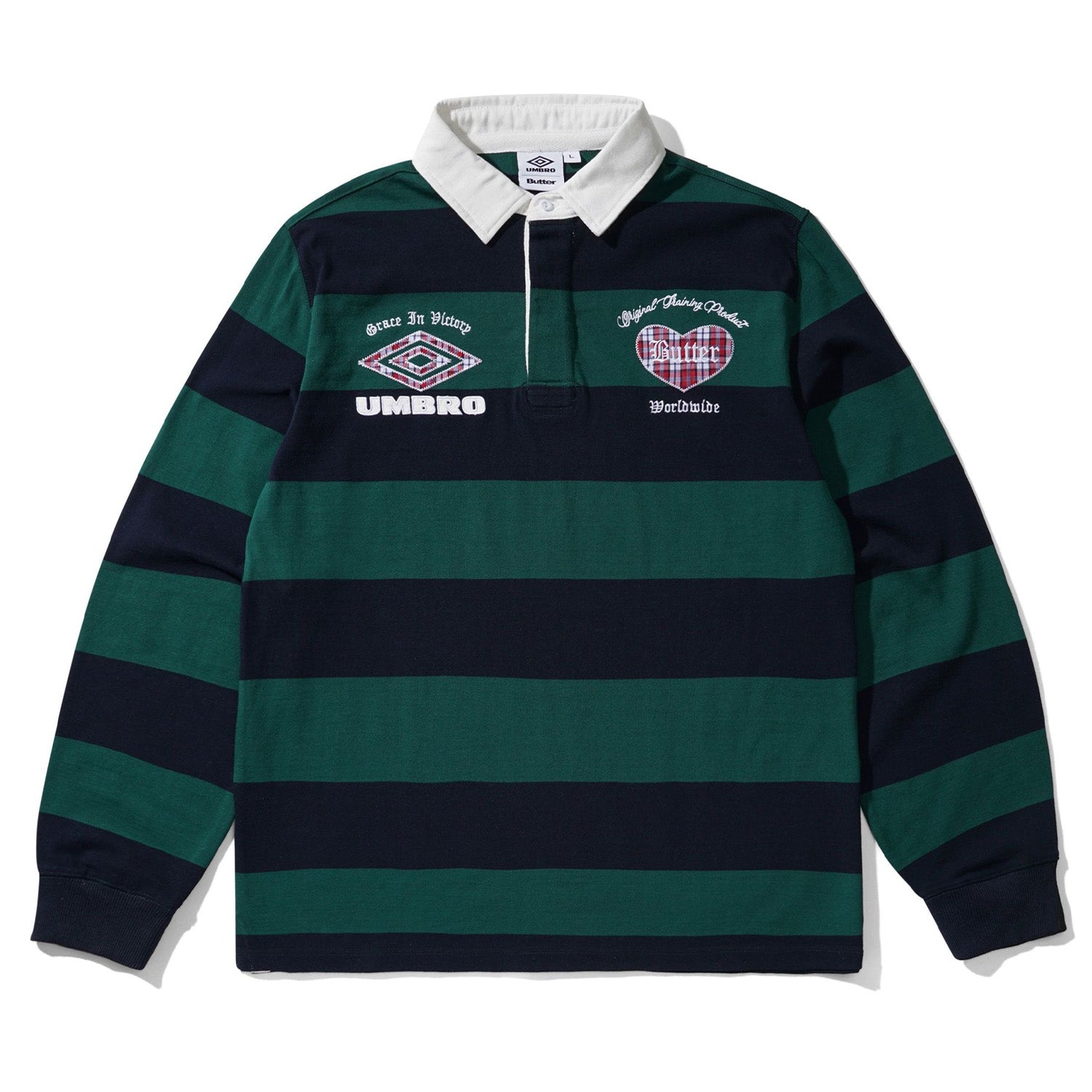 Butter Goods x Umbro Victory Rugby Polo Navy/Forest