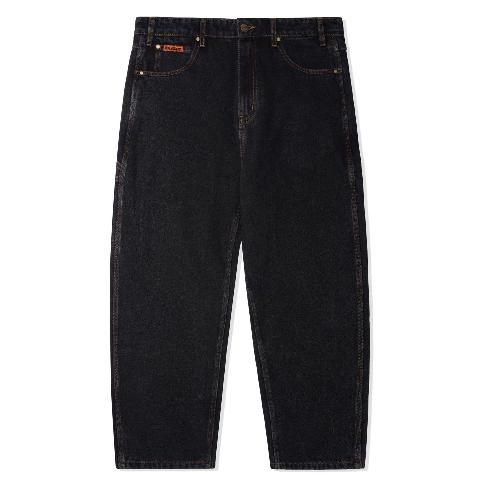 Butter Goods Baggy Denim Jeans Core Q324 Washed Black